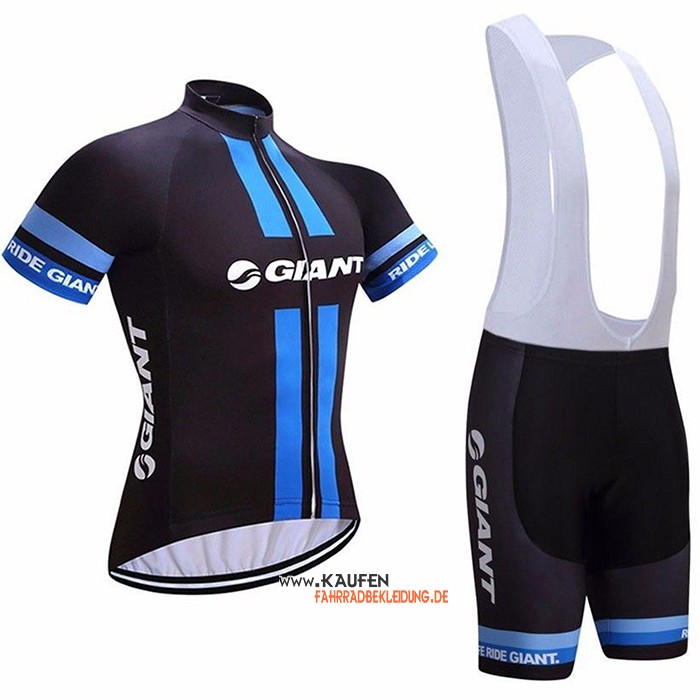 Giant Alpecin Kurzarmtrikot 2021 und Kurze Tragerhose Shwarz Blau